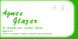 agnes glazer business card